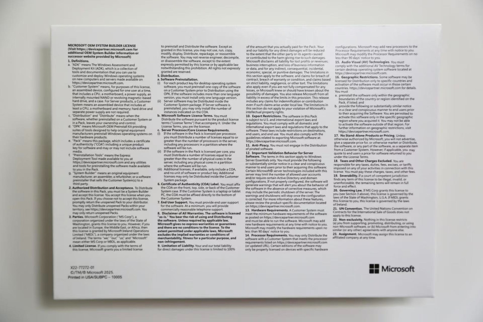 Microsoft Windows Server 2022 Standard DVD Kit 24 Core + PRODUCT LICENSE 1PK