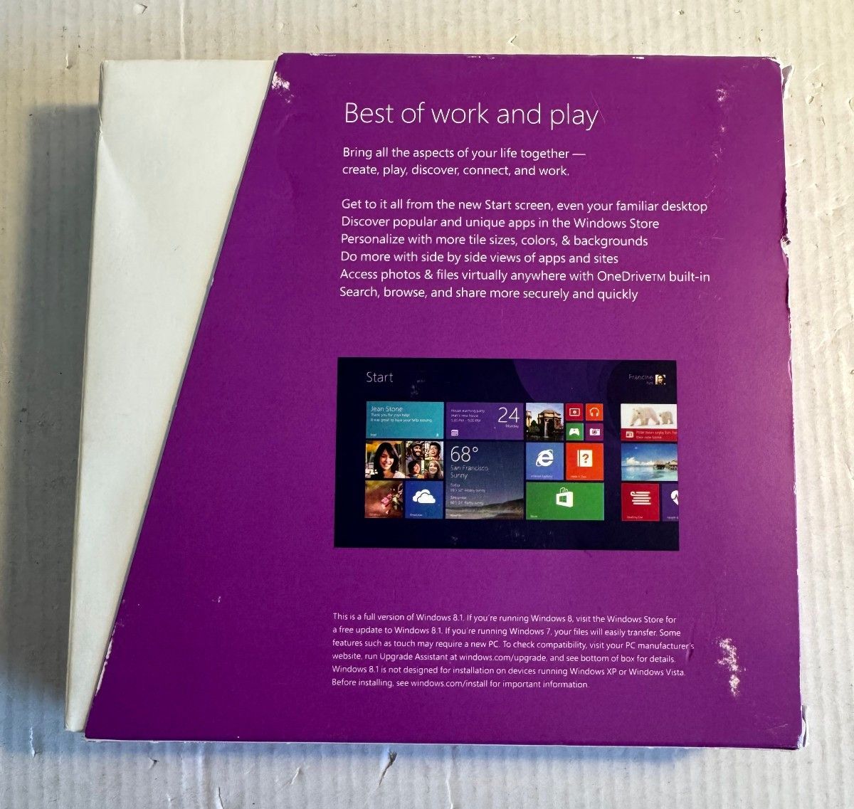 Microsoft Windows 8.1 Full Version Update Product Key 32 & 64 Bit DVDs Very Good