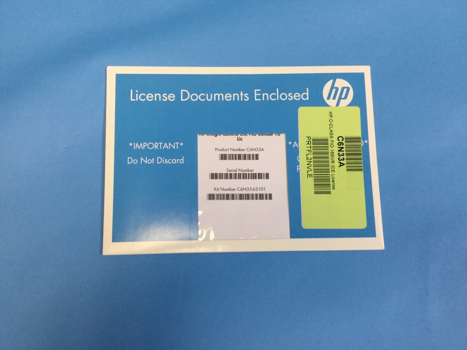 HP C6N33A C-class Insight Control FIO 16SVR ICE License C6N33-63101 NEW