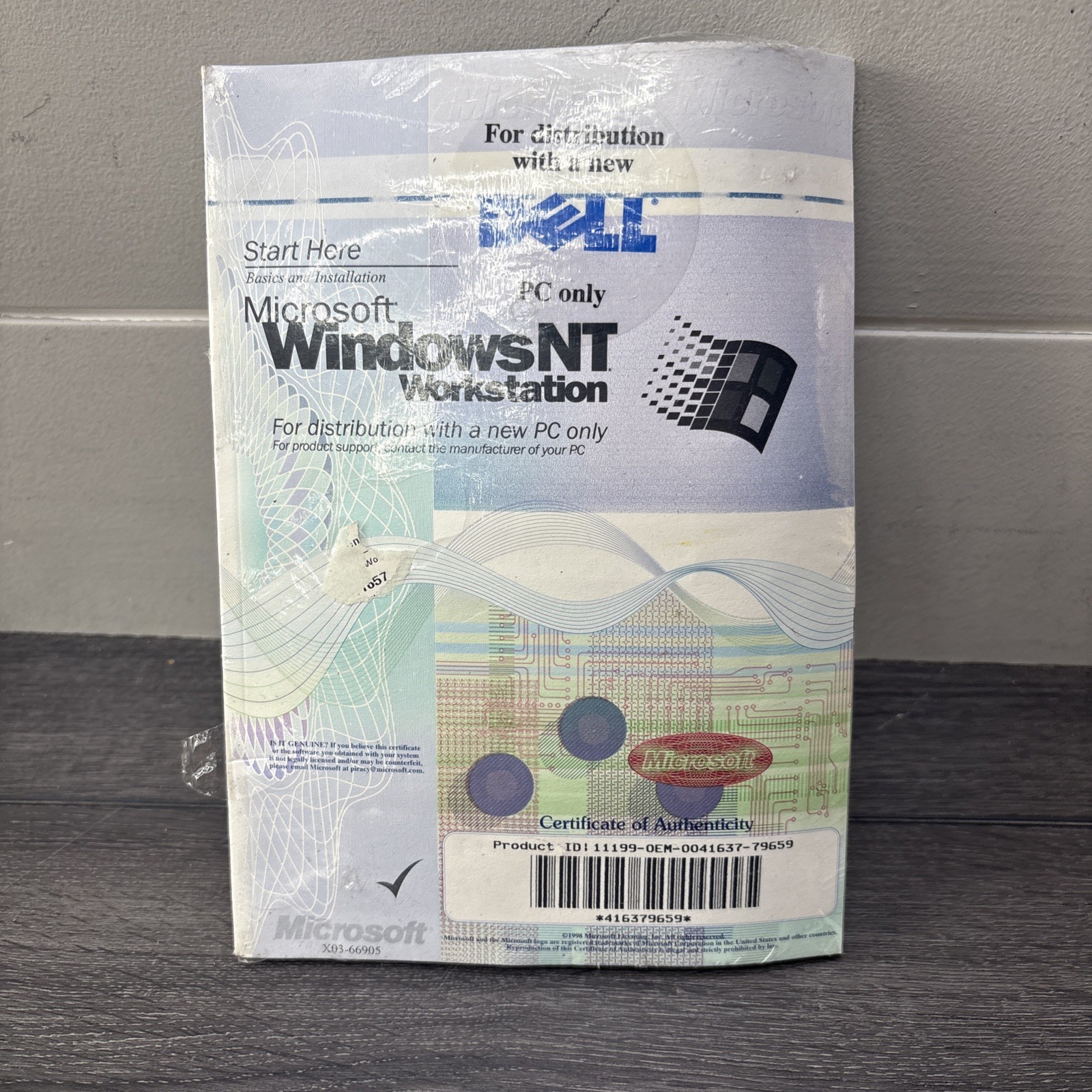 Microsoft Windows NT Workstation 4.0 SP3 CD-ROM, 3.5 Floppies, Manual – Dell OEM