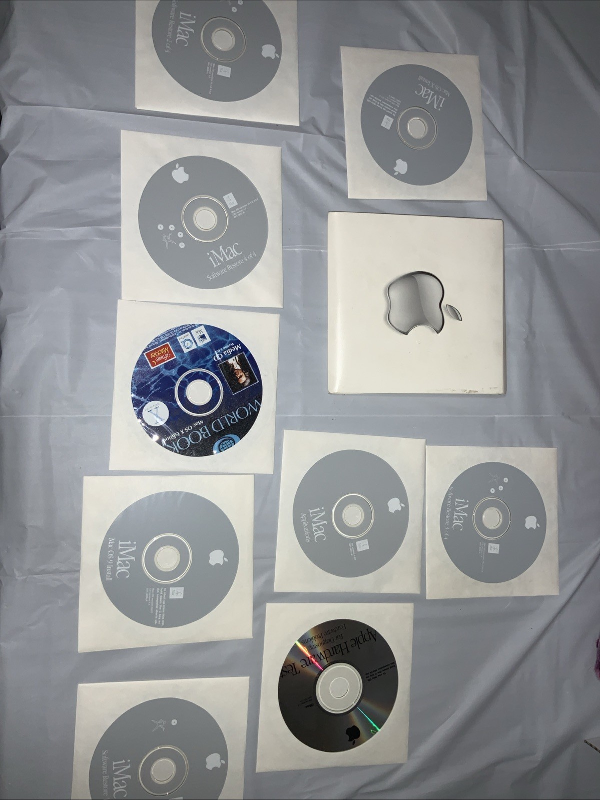 Lot of 11 Apple iMac OS 9 and OS X Restore Install Applications Software Discs