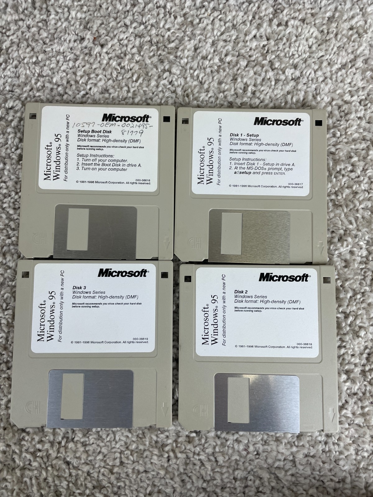 Lot of 12 Vintage Microsoft Windows 3.1 3.5 Inch Floppy Disks