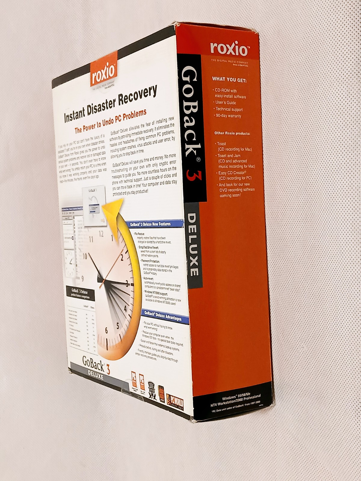 GoBack 3 Deluxe CD by Roxio 2001 ~ CD-ROM