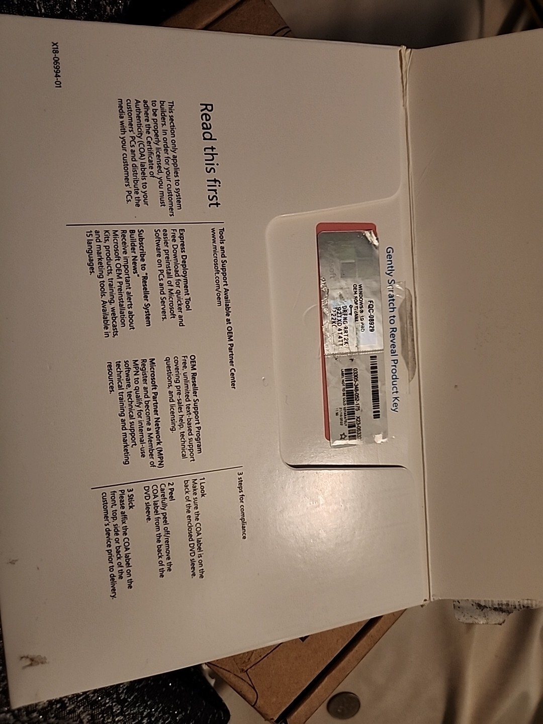 Microsoft Windows 10 Professional Printable Version for Windows (FQC-08929)