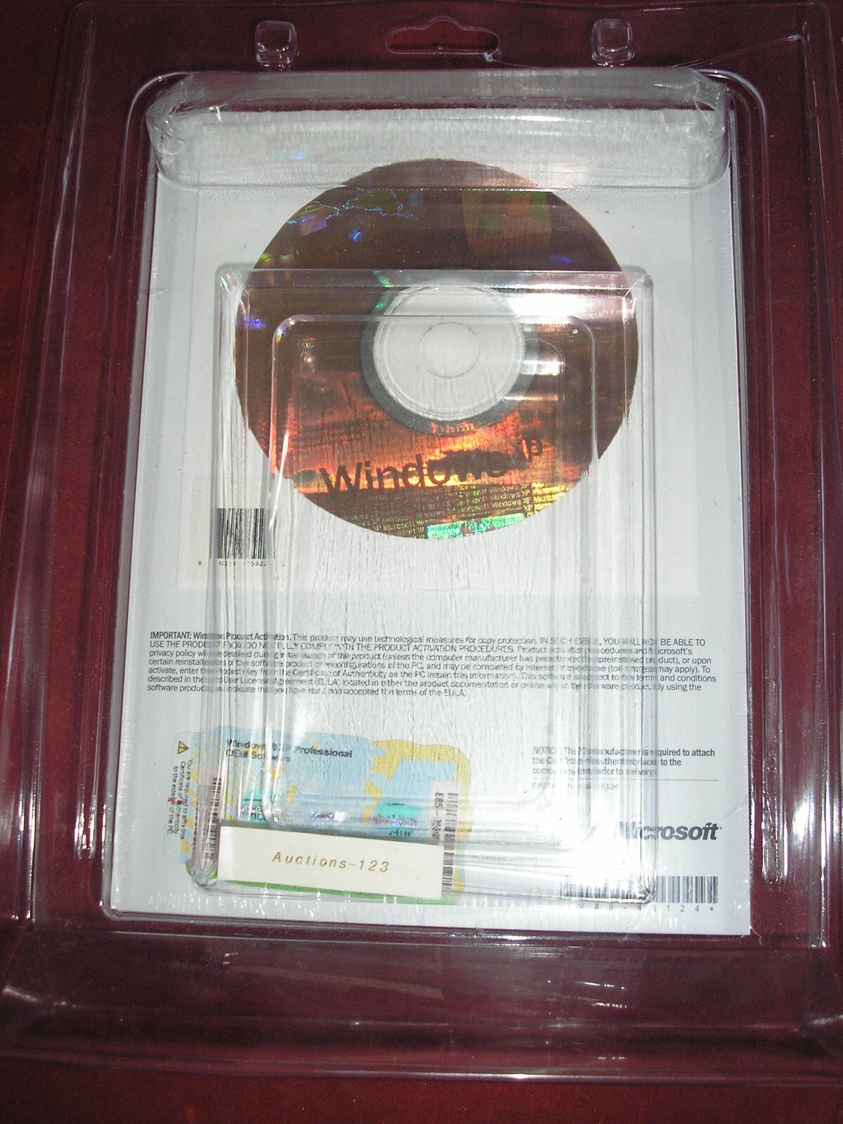MICROSOFT WINDOWS XP PROFESSIONAL w/SP3 OPERATING SYSTEM IN PLASTIC CONTAINER