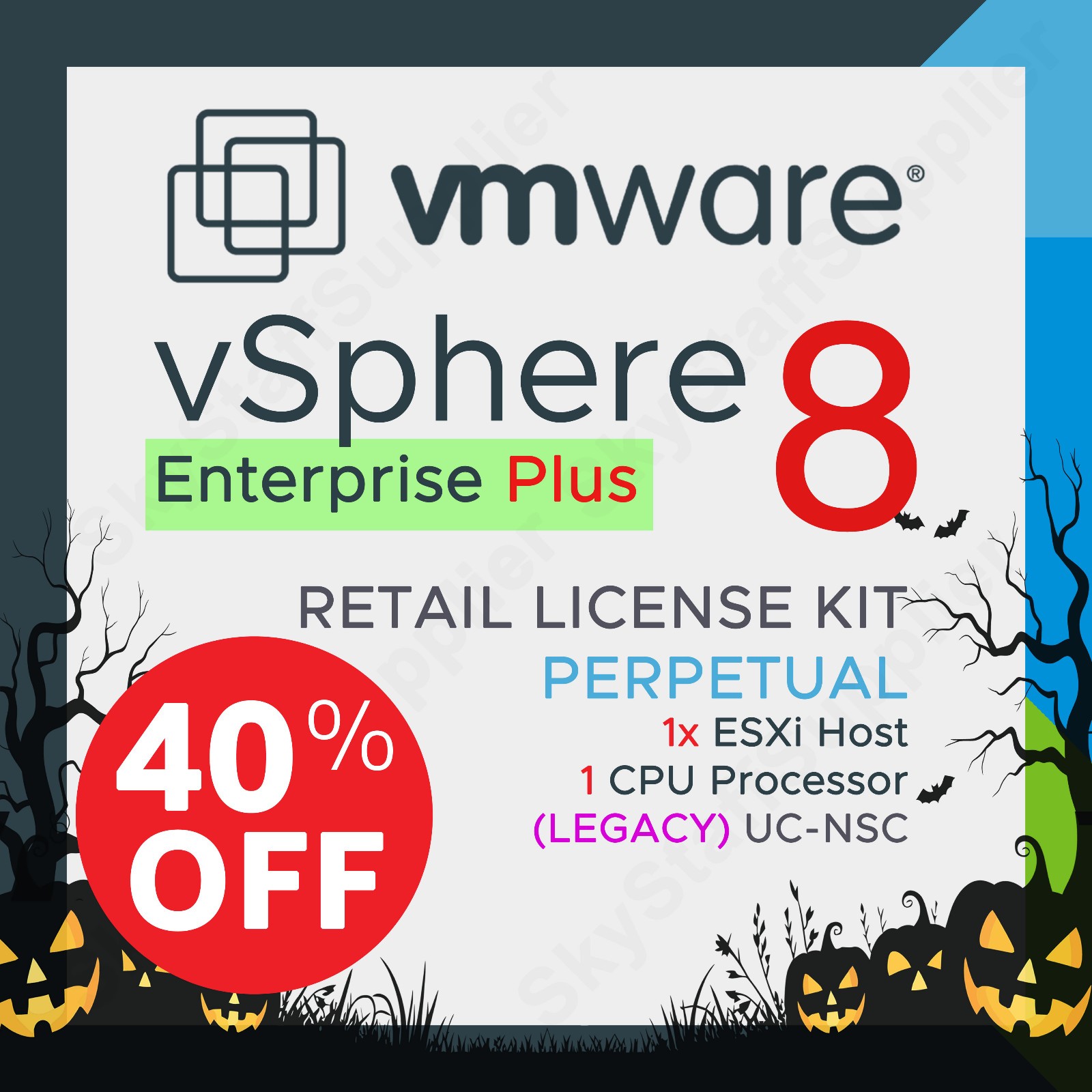 vSENT-8 EPP | Hypervisor Enterprise Plus Retail B/O License Pack