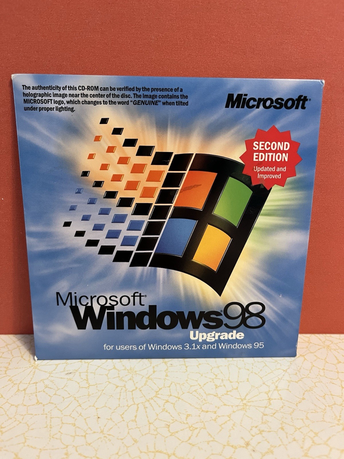 Microsoft Windows 98 Upgrade For Windows Users CD-ROM w/ Product Key