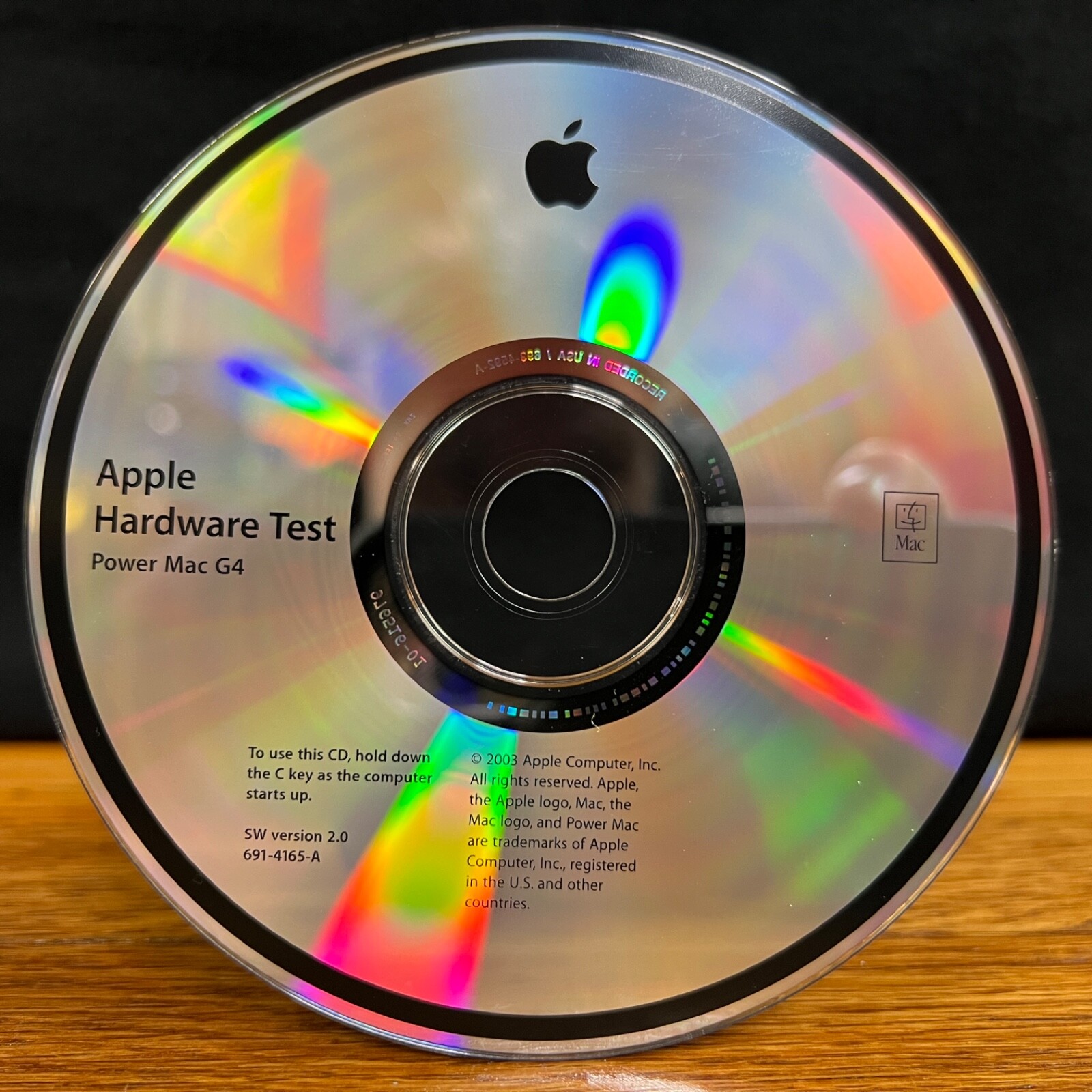 Apple Hardware Test Power Mac G4 CD SW Version 2.0 691-4165-A
