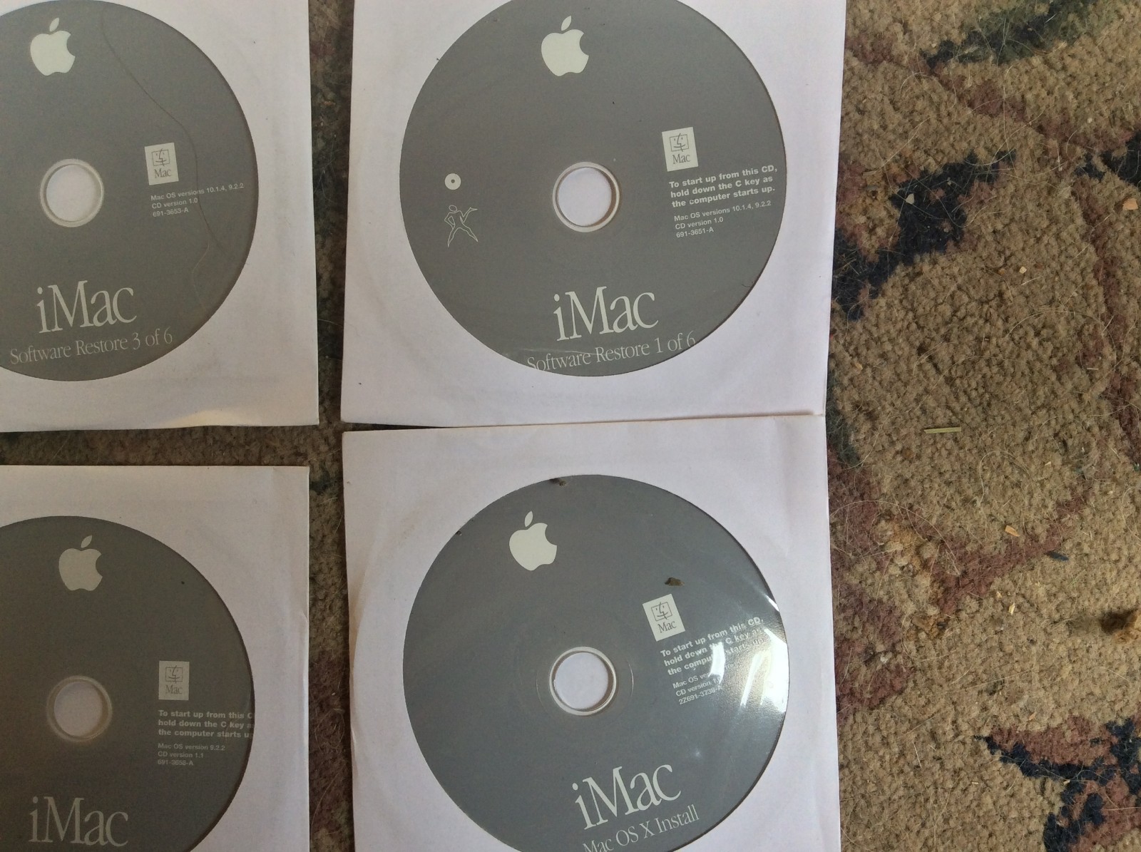Lot of 11 Apple iMac OS 9 and OS X Restore Install Applications Software Discs