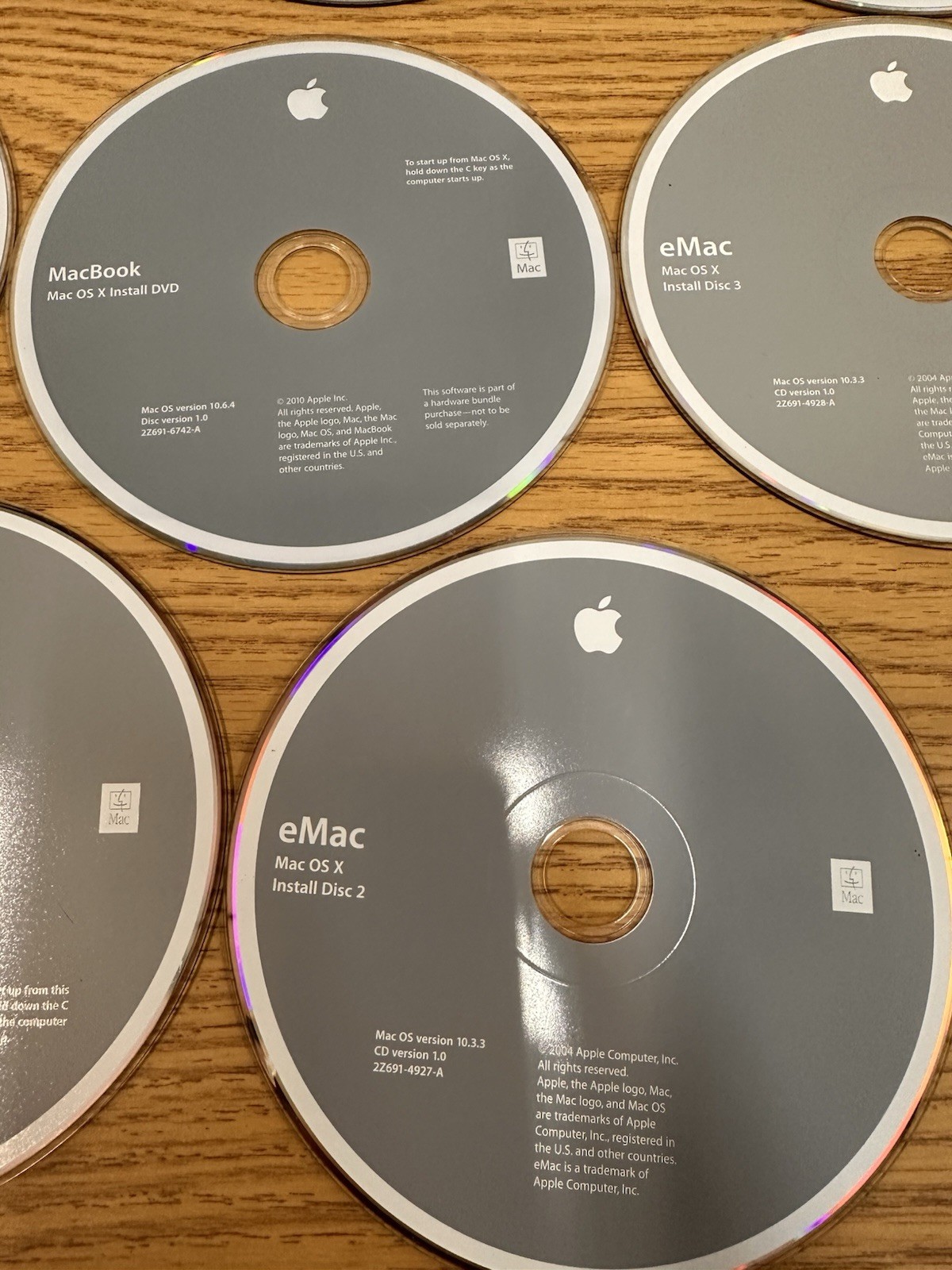 Apple Software Lot of 15 2004-2010 Mac OS X install, Application.
