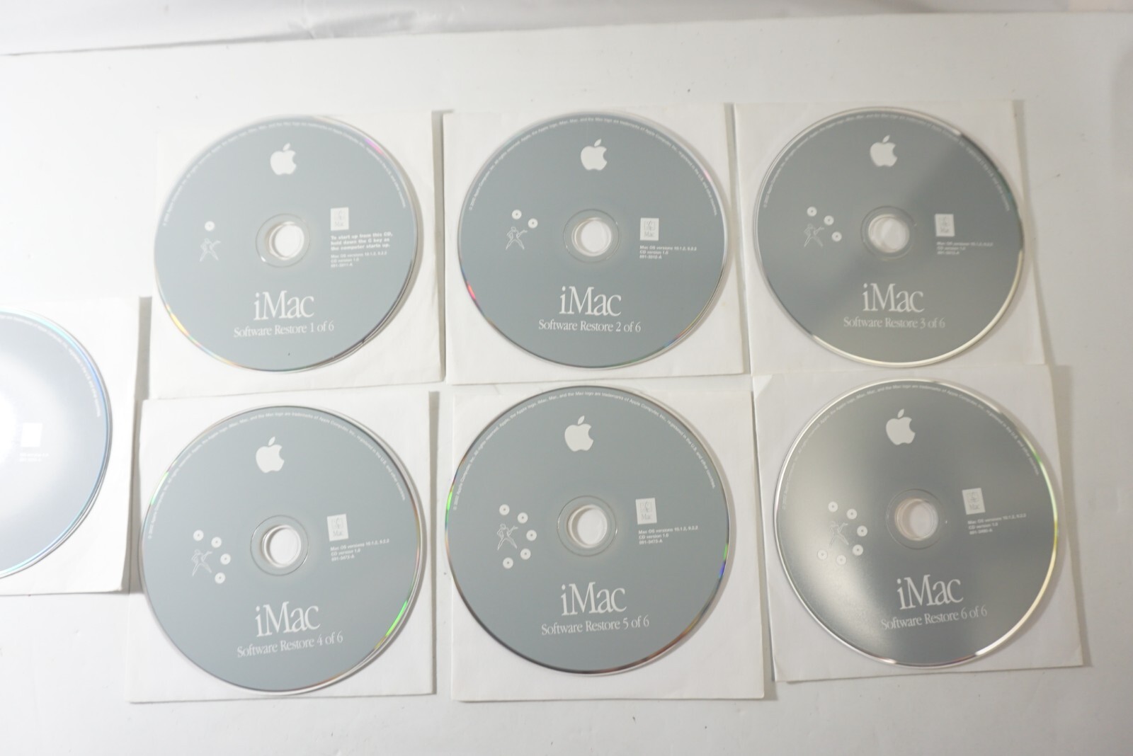 iMac 2002 Mac Macintosh Software Restore Discs OS X 10.1.2 Puma 10 + App (7 CDs)