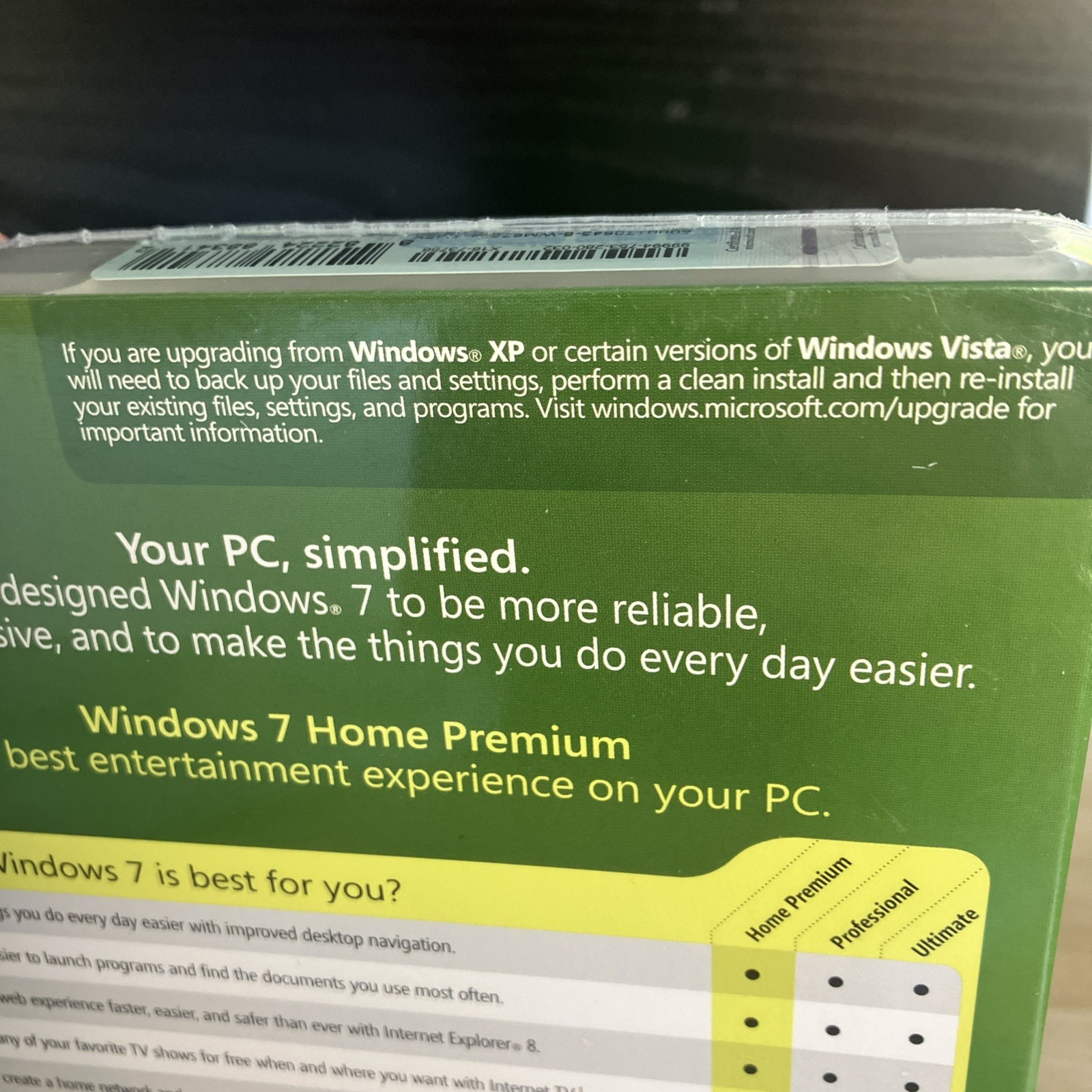 New! Microsoft Windows 7 Home Premium English 32 & 64 Bit DVD’s SEALED BOX