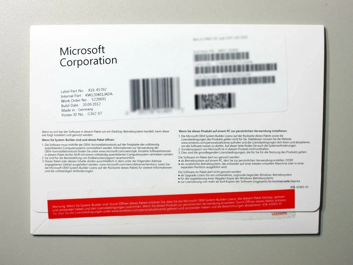 Windows 8.1 Professional x64 DVD Full Version, System Builder Full Version – New