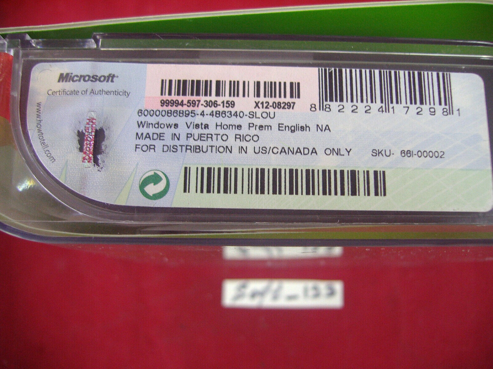 Microsoft Windows Vista Home Premium Full MS WIN 32 Bit DVD =NEW SEALED BOX=