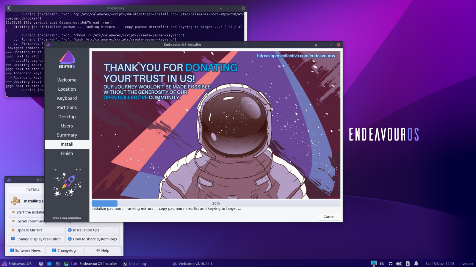 Endeavour OS Cassini 22.12 DVD LIVE/INSTALLER XFCE SAME DAY SHIPPING USA