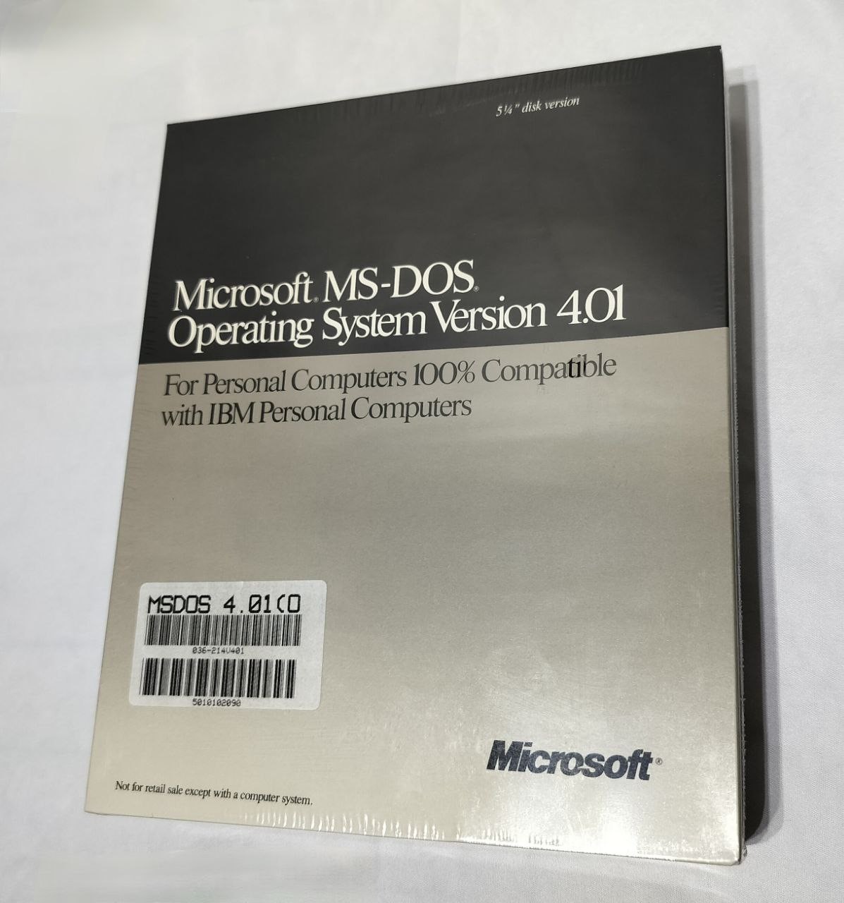 Microsoft MS-DOS 4.01 Complete Retail Box 5.25″ Floppy Disks *NEW & SEALED*