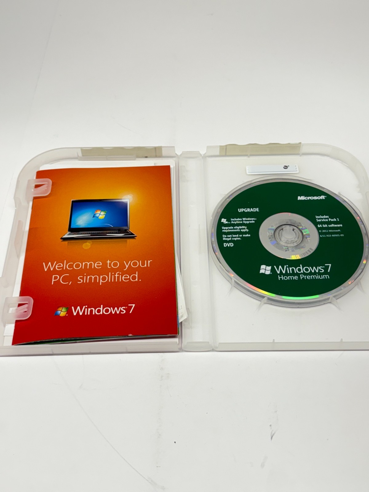 Microsoft Windows 7 Home Premium Upgrade 64-bit SP1 DVD