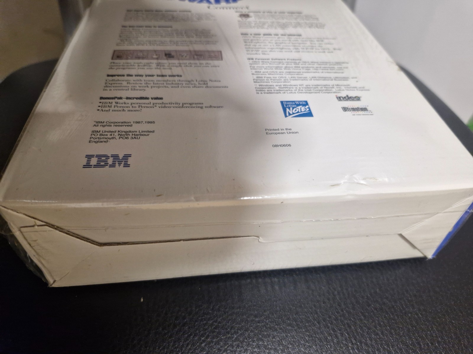 Sealed IBM OS/2 Warp Version 3 Connect + BonusPak – Vintage Big Box – AS NEW
