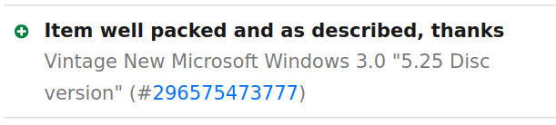 Vintage New Microsoft Windows 3.0 „5.25 Disc version”