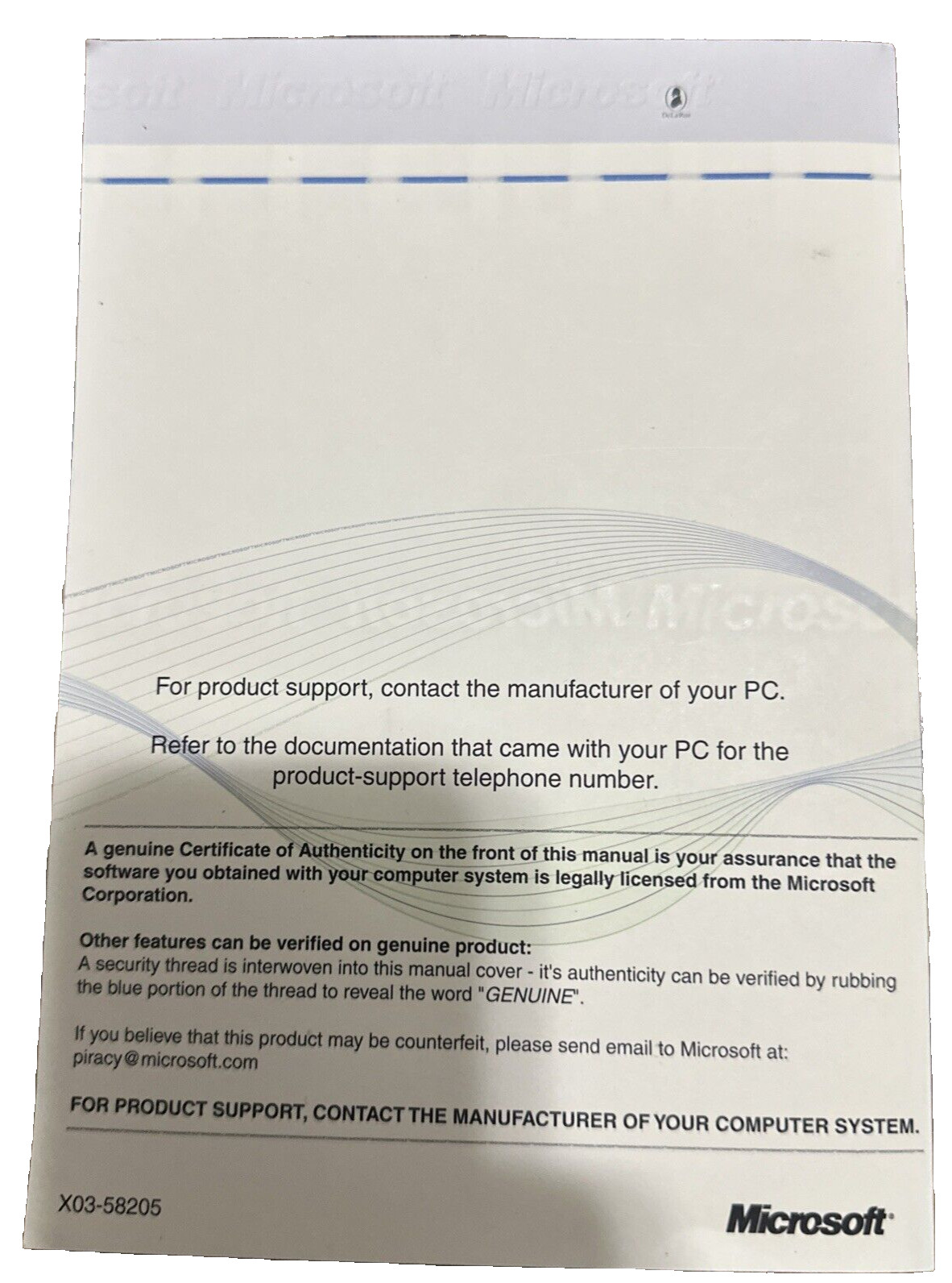 Microsoft NT Workstation Manual For Digital PC Only License Key Certificate 2