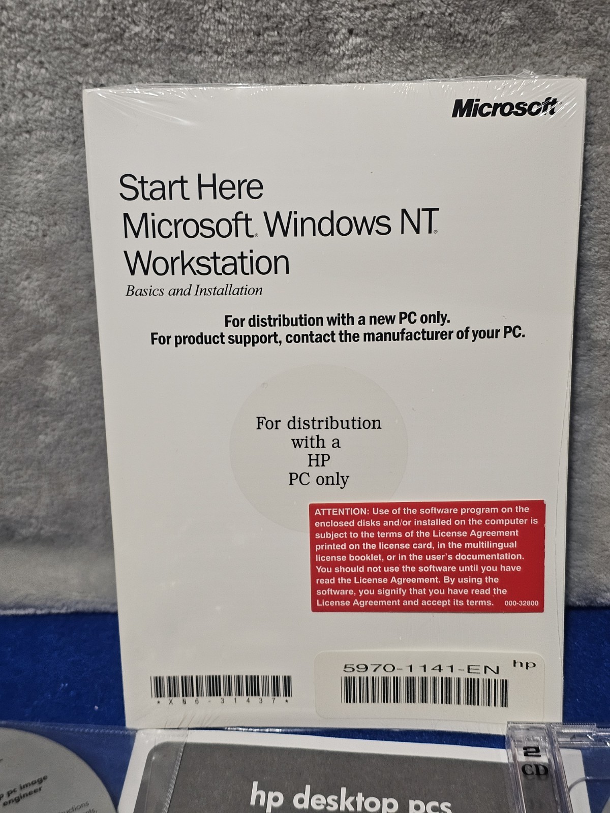 Windows NT Workstation HP OEM CDs Recovery Guide + Accessories Lot