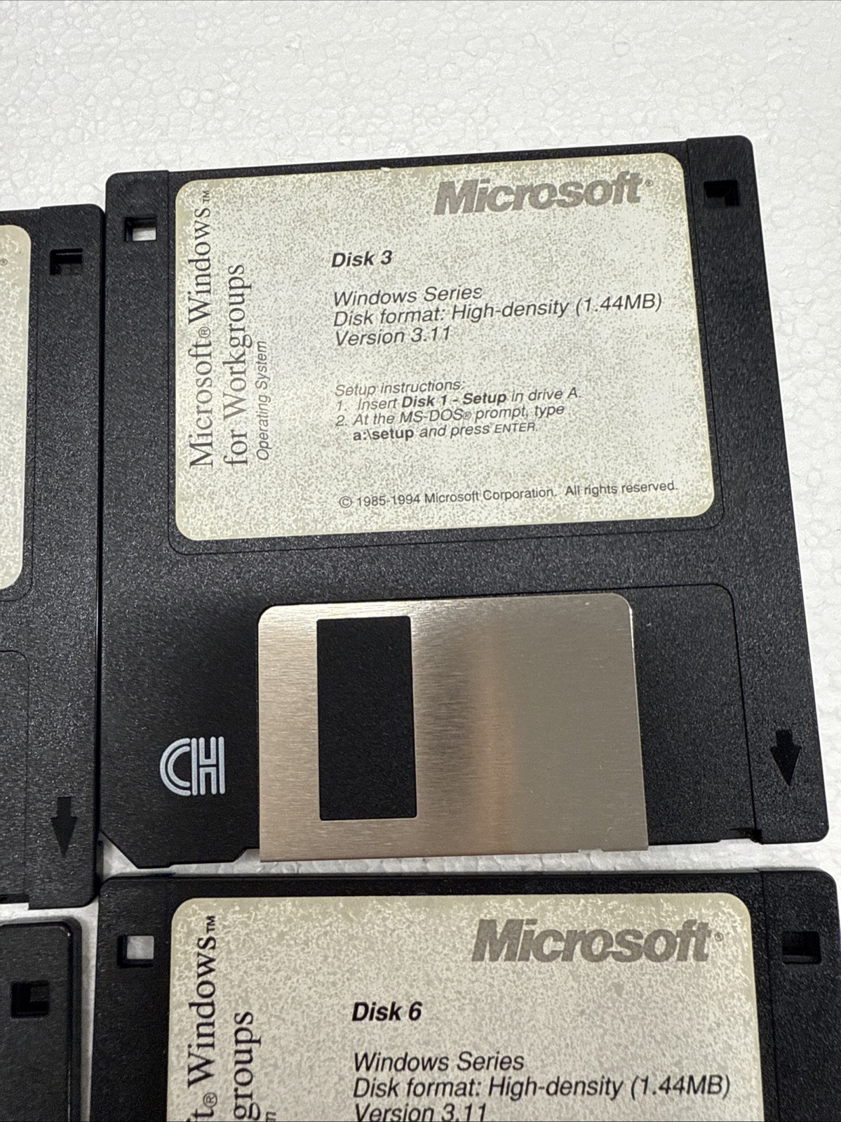 MS Windows 3.11 on 3.5″ 1.44MB Floppy Disk install – Workgroups 7 Disks Untested