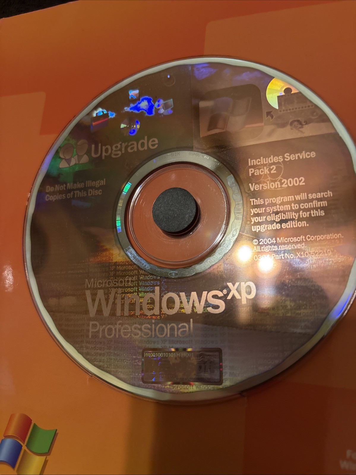 Microsoft Windows XP Professional Upgrade Version 2002 Retail Box CD Key Code