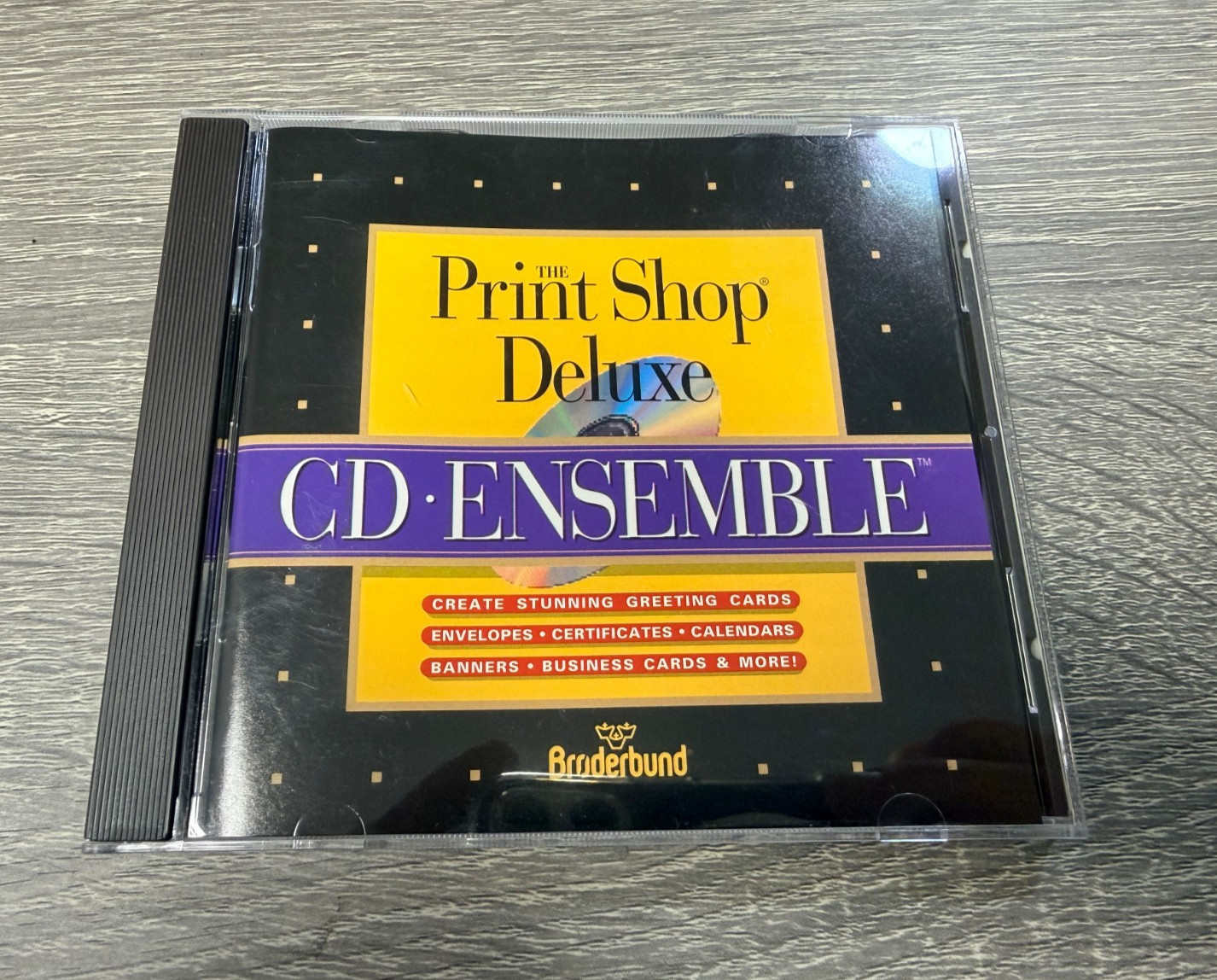 Vintage 1994 Print Shop Deluxe CD Ensemble Software for Mac OS CD Rom Disc