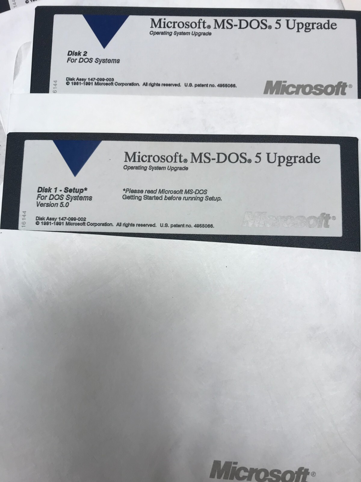 Microsoft MS-DOS 5 Upgrade Manuals & 5.25″ disks – VG; Complete