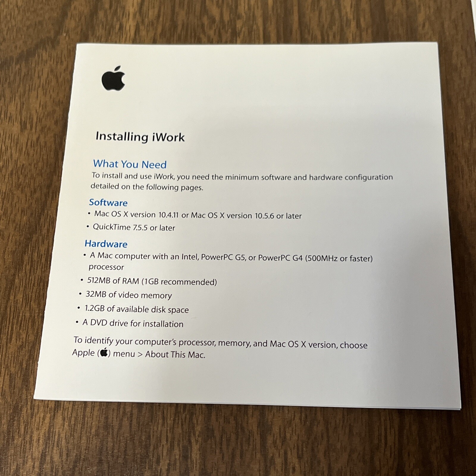 Apple Mac Box Set includes Mac OS X, Leopard, And iWork MC680Z/A USED
