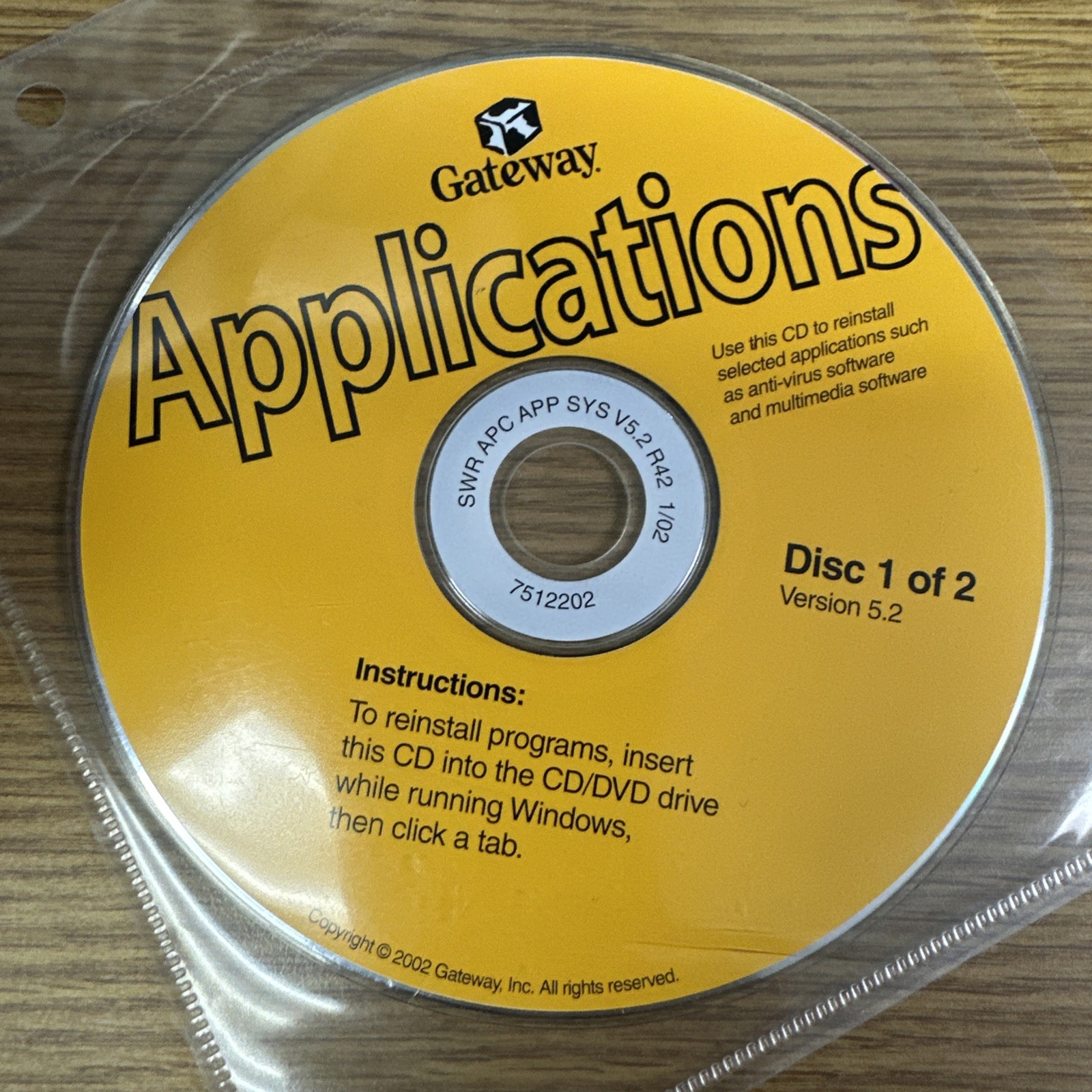 ⭐️⭐️⭐️⭐️⭐️ Gateway Applications Versions 5.3 & 5.6 Disc 1 of 2 Disc 2 of 2