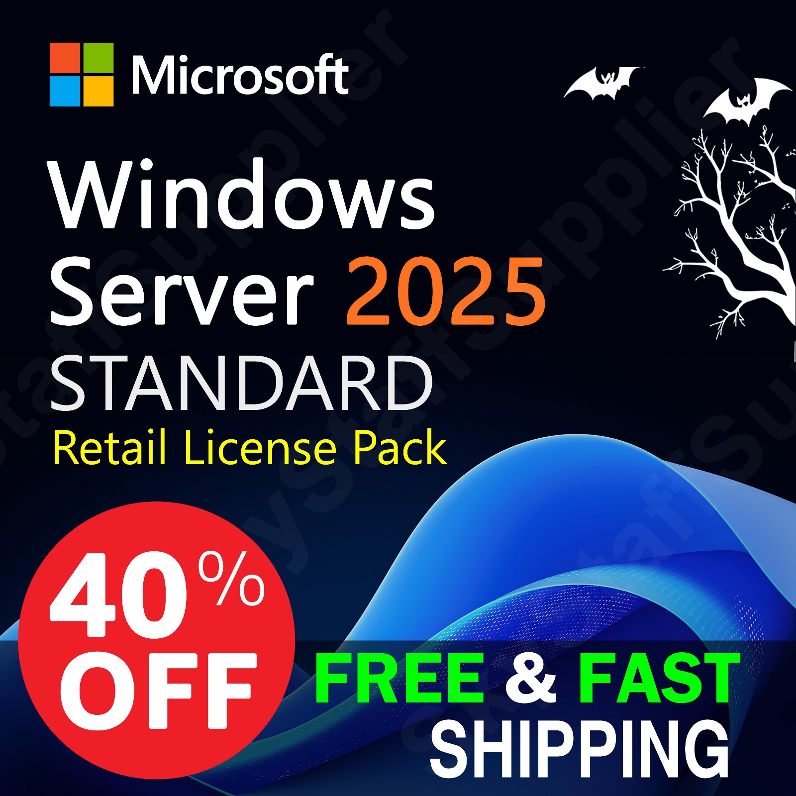 Windows Server 2025 STANDARD 16 CORE License Key +10 ACCESS CALs NEW RETAIL PACK