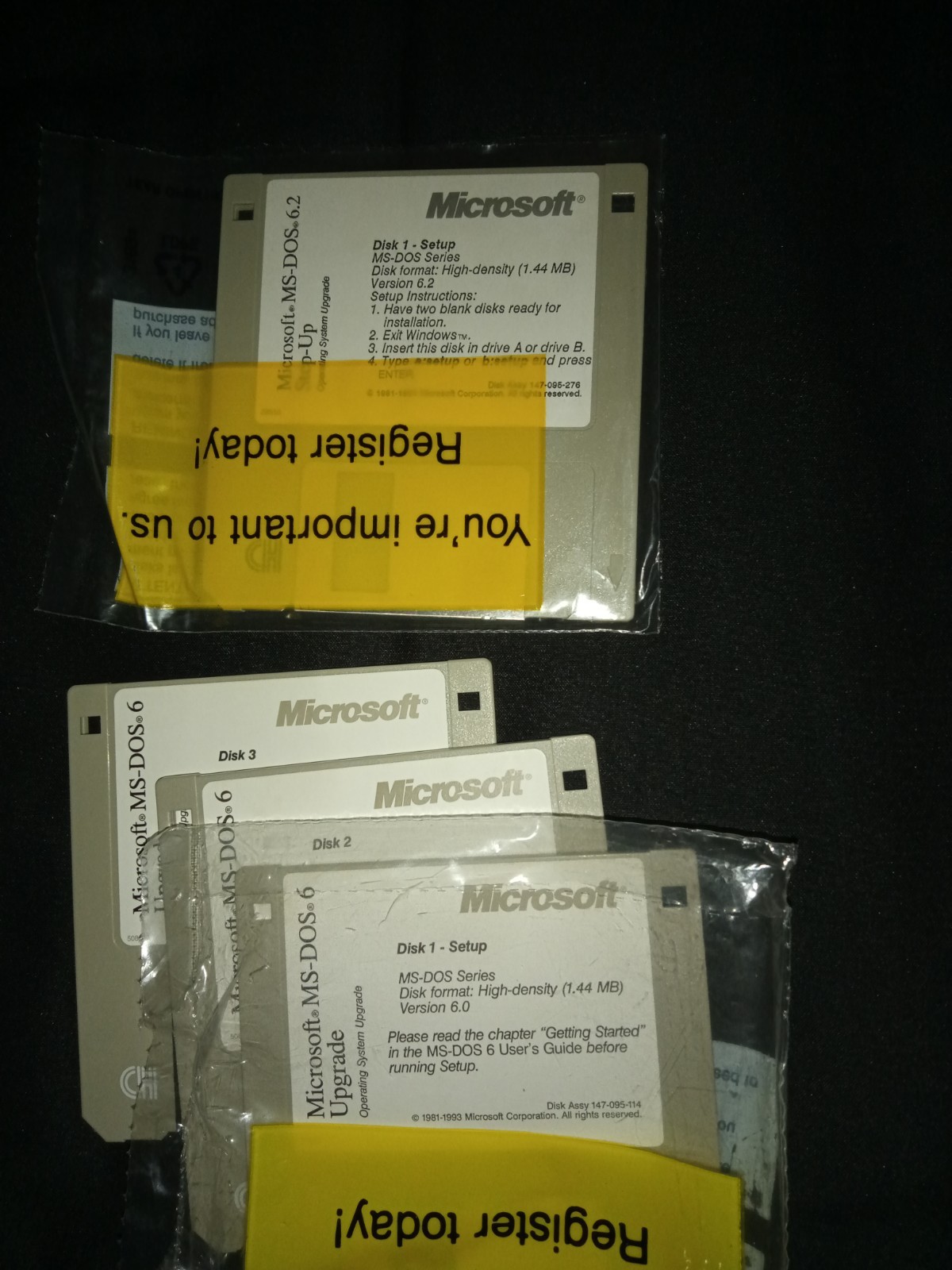 Microsoft MS-DOS 6.0 + 6.2 Step-Up 3.5 Inch Floppy Media