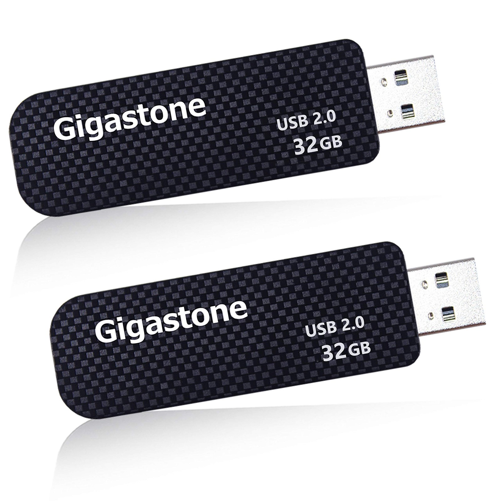 GIGASTONE V30 32GB USB 2.0 Flash Drive 2-Pack, Capless Retractable Design Pen…
