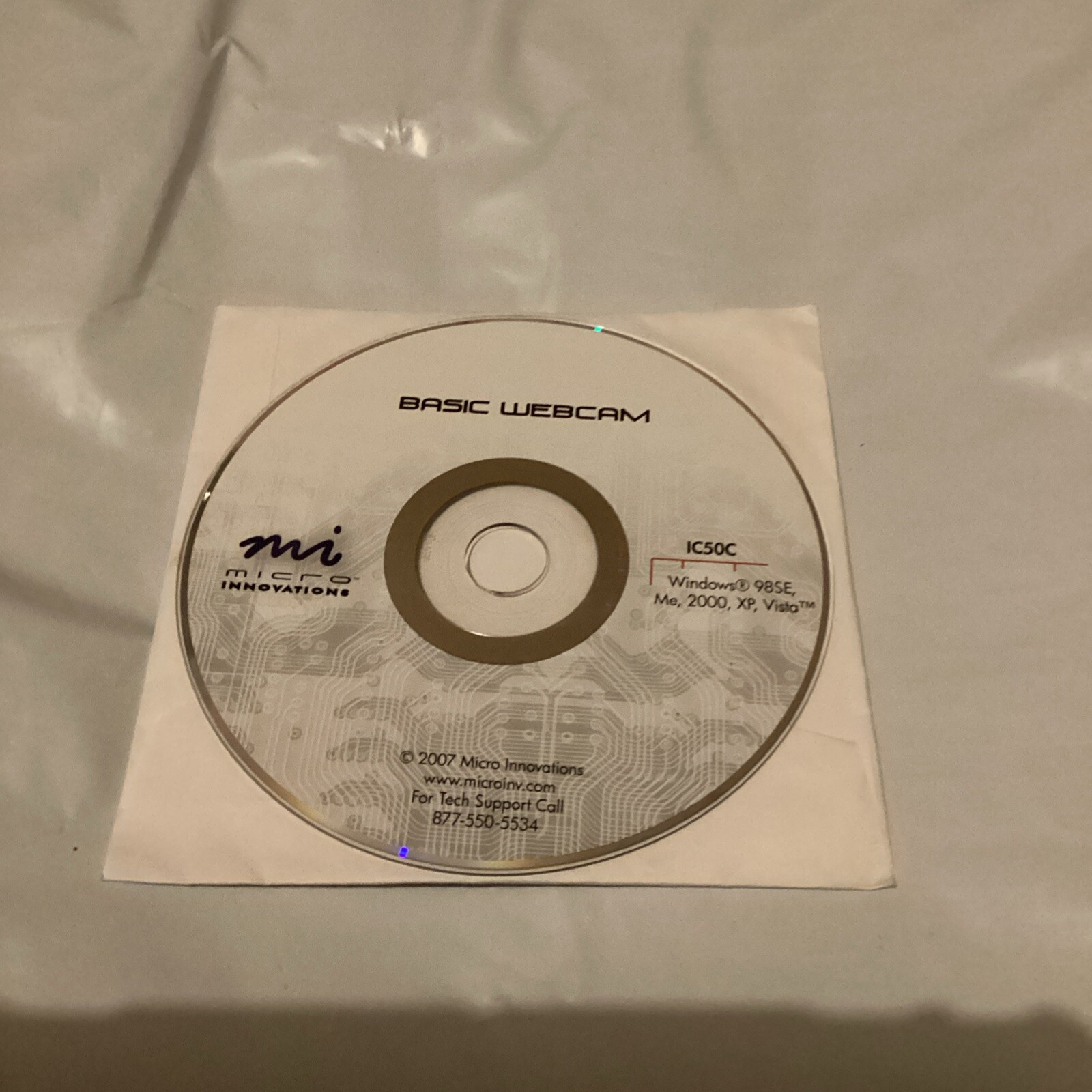 2007 Micro Innovations IC50C Basic WebCam PC Application Software CD