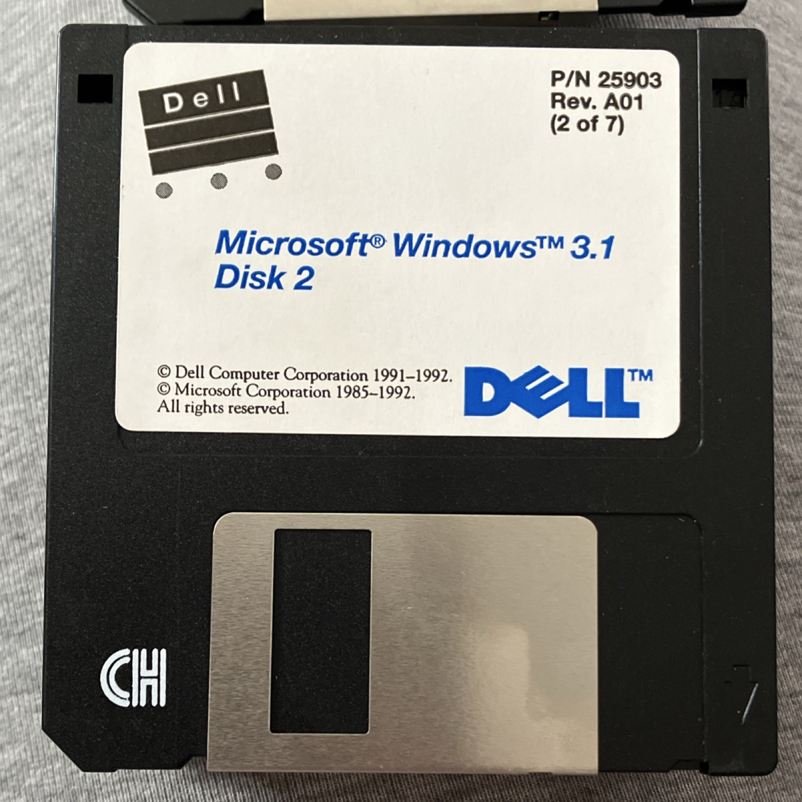 Vintage 1992 Dell Microsoft Windows 3.1 3.5″ Floppy Disk Operating System Set