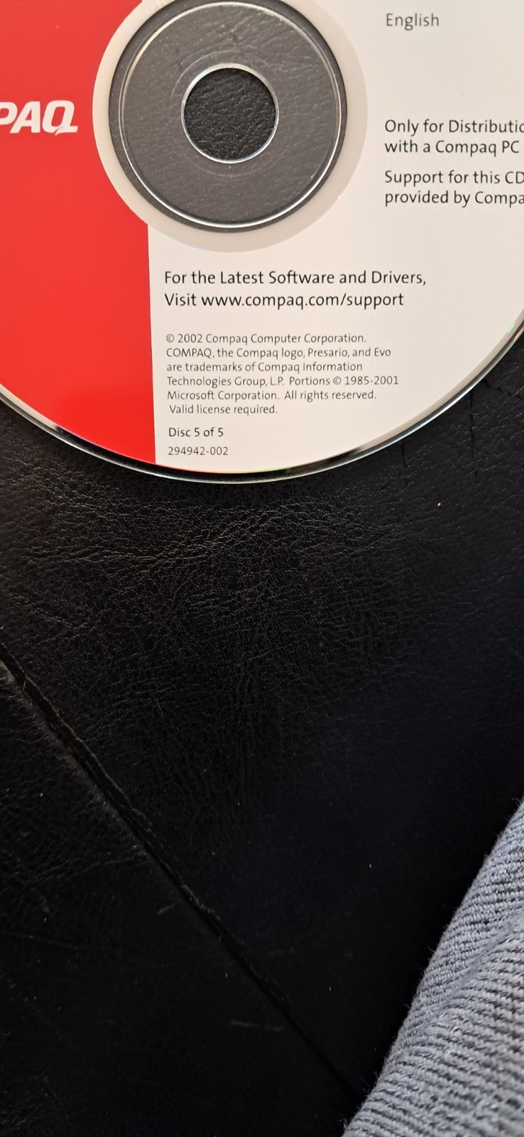 Windows XP Home Compaq QuickRestore System Recovery CD’s 1,4,5