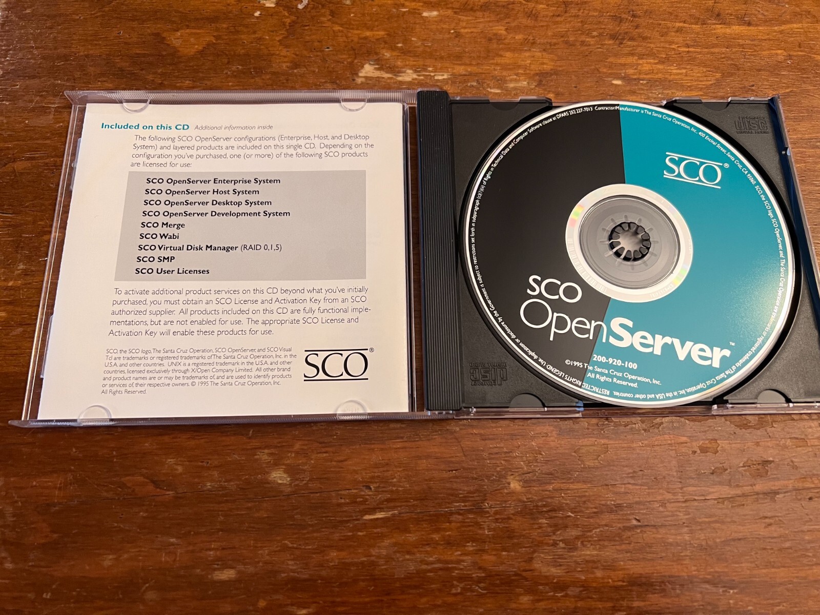 SCO OpenServer R5.0 CD RARE