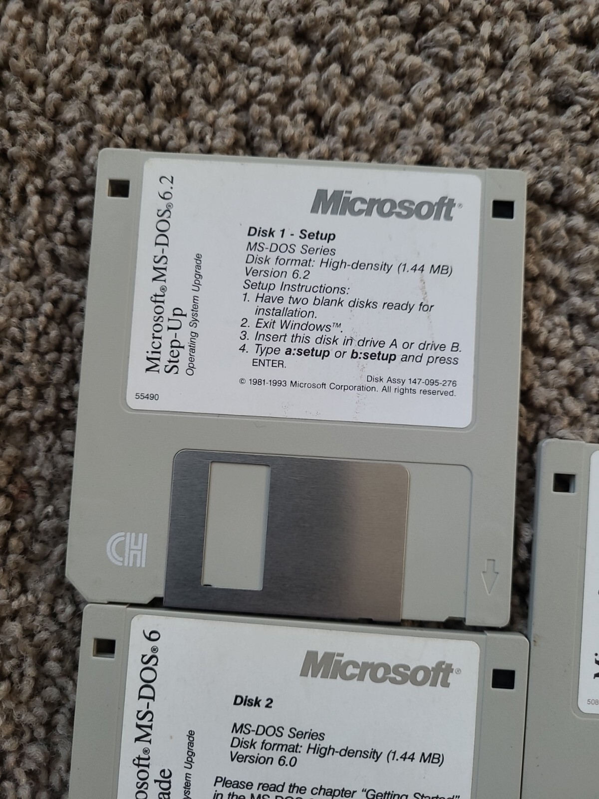 Microsoft MS-DOS 6 Upgrade 3.5 Floppy Discs+DOS 6.2 Setup [4.2]