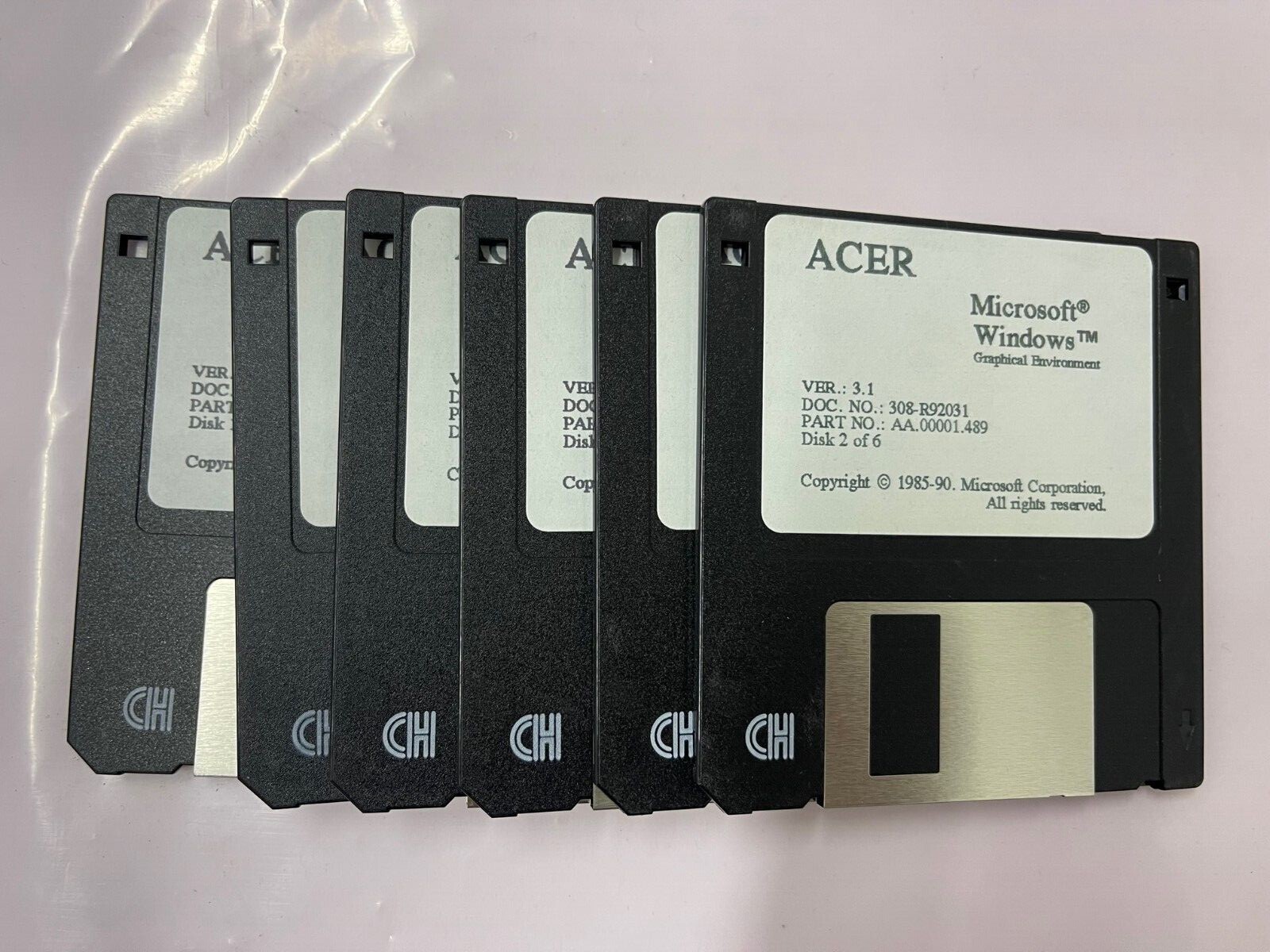 SEALED VINTAGE ACER WINDOWS 3.1 OPERATING SYSTEM 3.5″ DISCS 60.02617.E01 MSBX3