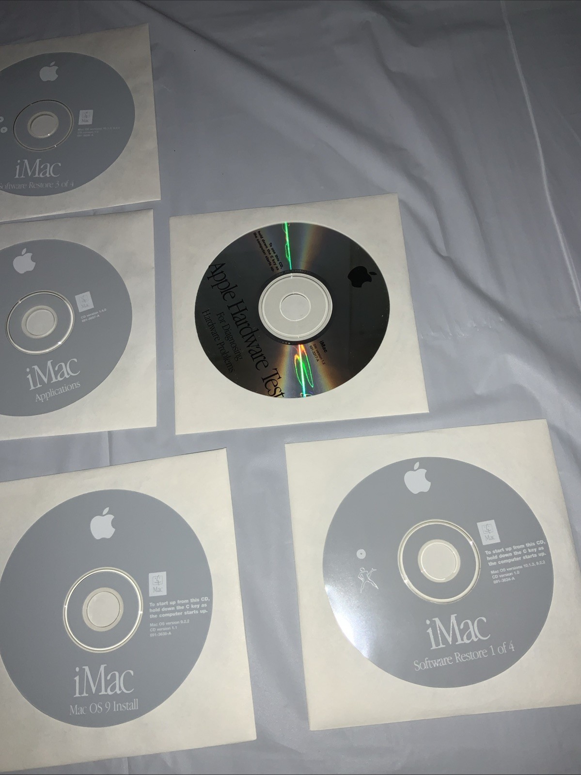 Lot of 11 Apple iMac OS 9 and OS X Restore Install Applications Software Discs