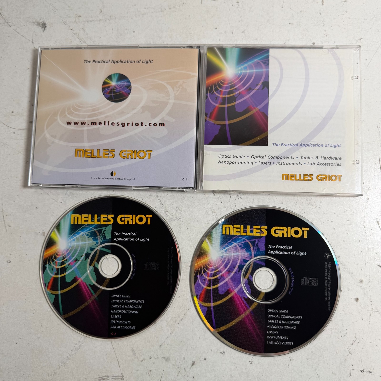 Melles Griot The Practical Application of Light (CD, 1999) Software For Windows