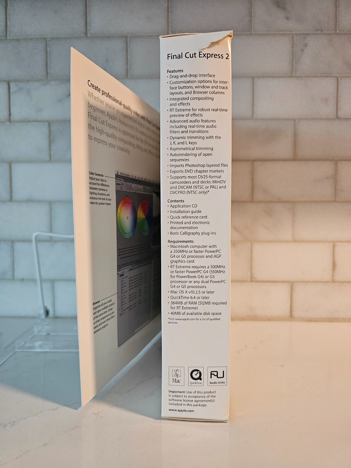 Vintage Apple Macintosh Final Cut Express 2 Upgrade Video Editing Software