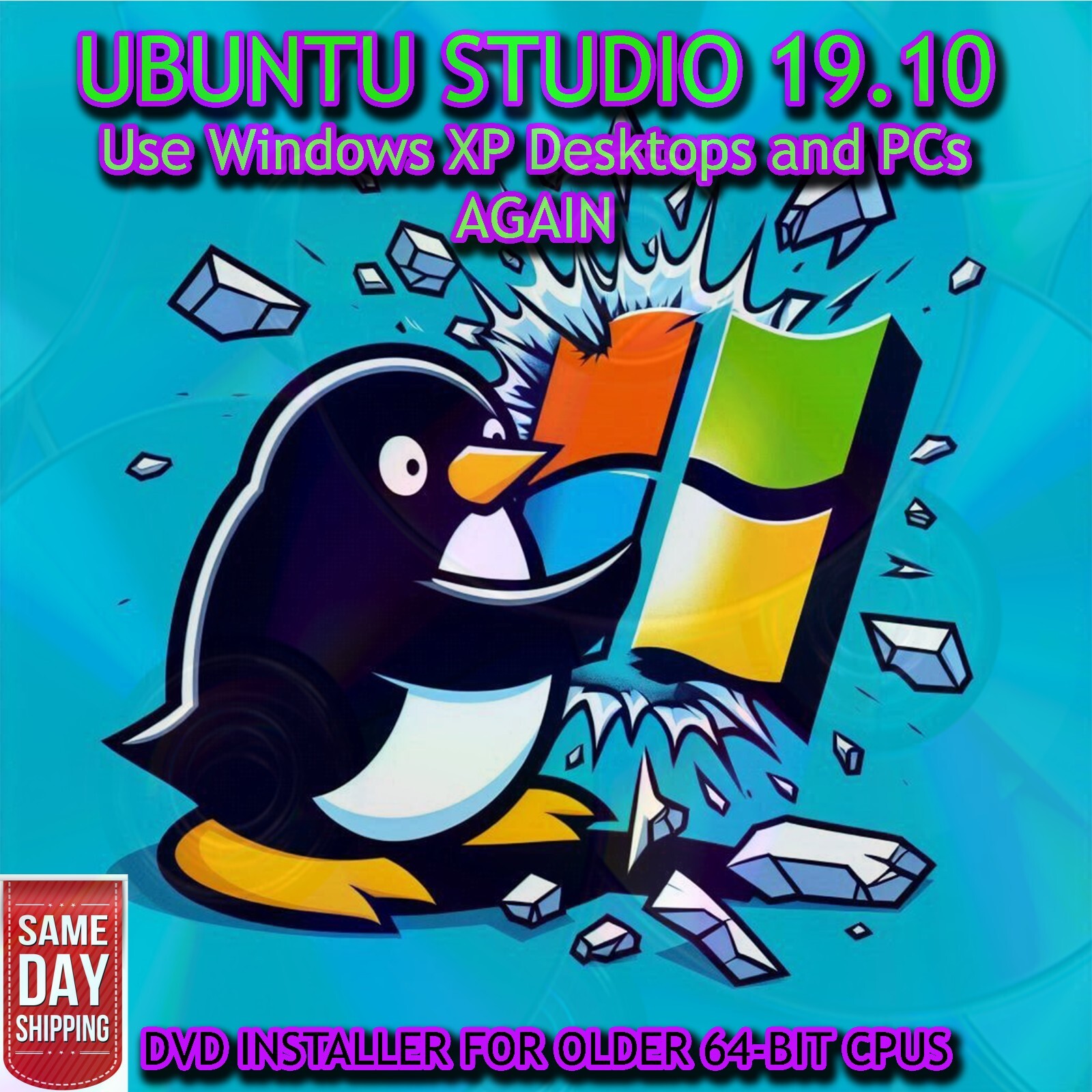 Ubuntu Studio 19.10 Installer DVD – Perfect for Older 64-Bit Computers! Secured