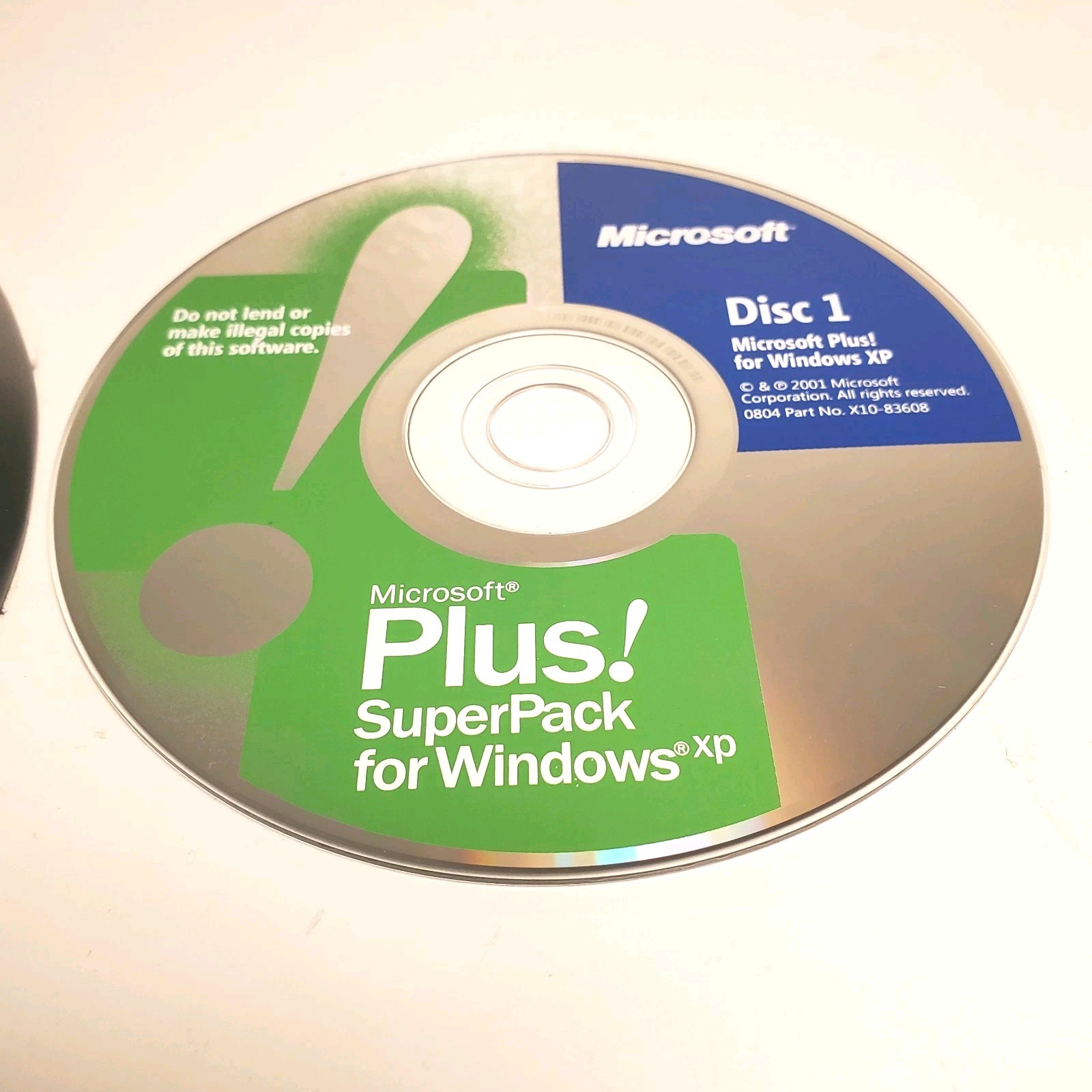 Microsoft Plus! SuperPack for Windows XP, 2 Disc Set, Untested Product Key