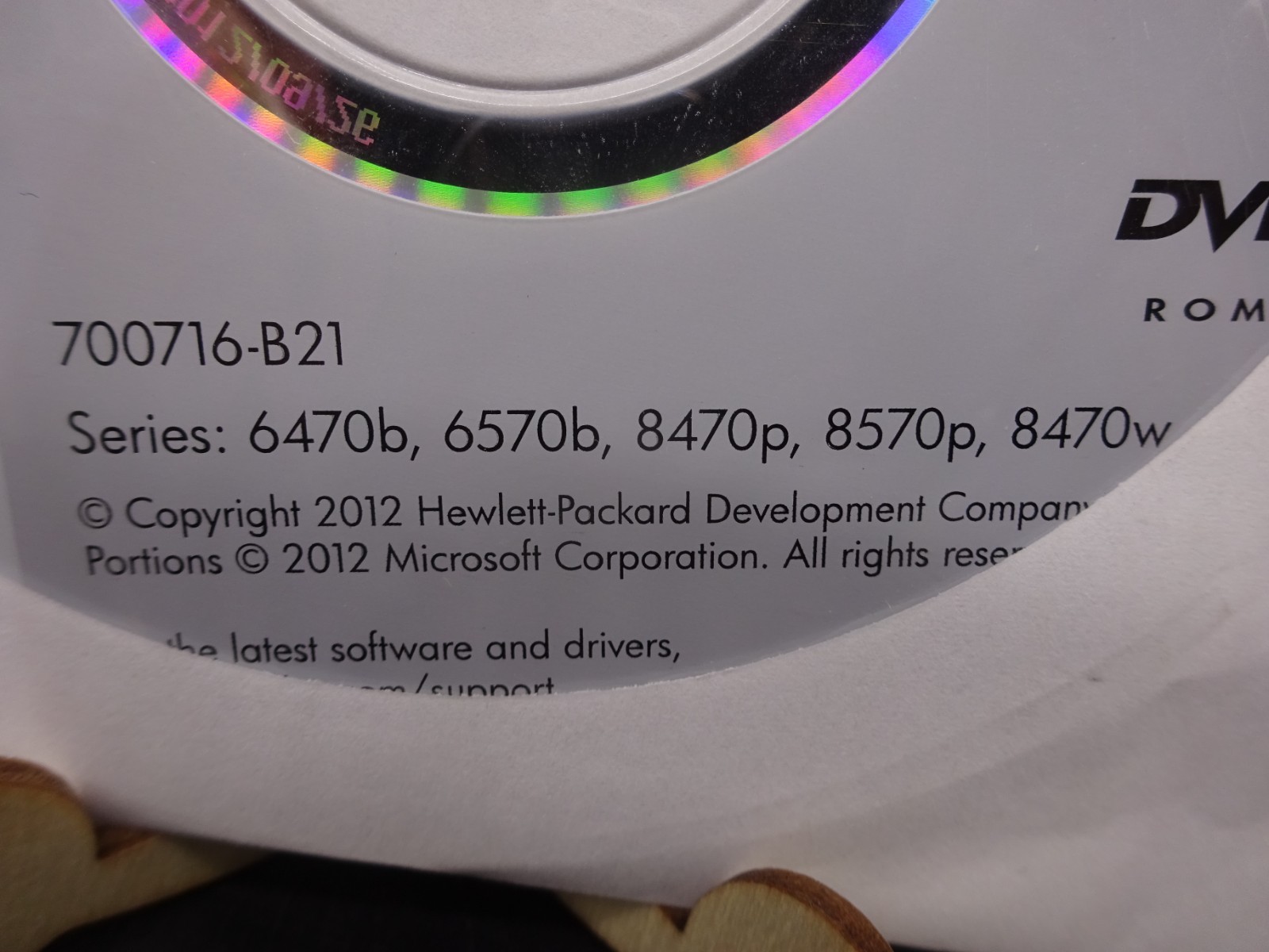 Compaq PC Application & Driver Recovery DVD Window 8, 700716-B21