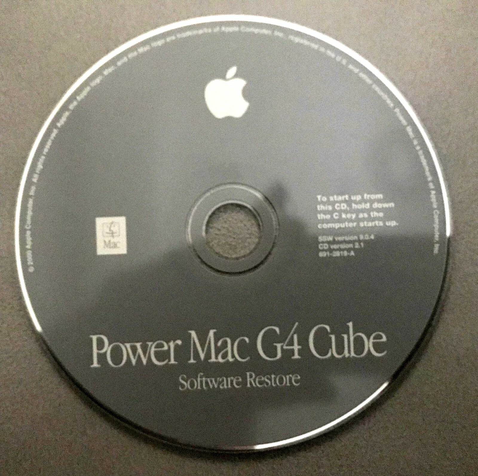 Apple Power Mac G4 Cube Software Restore CD Disk