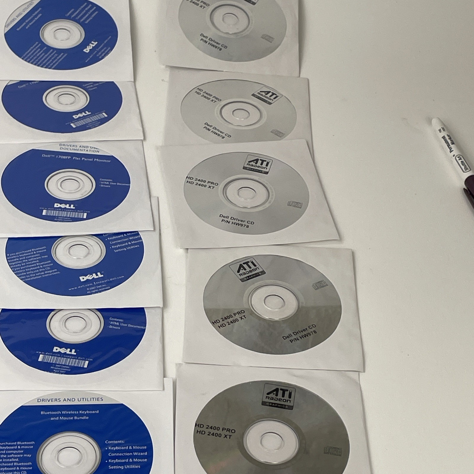 Bulk Lot 18 Dell Installation Discs Windows Vista Business CyberLink ATI Drivers