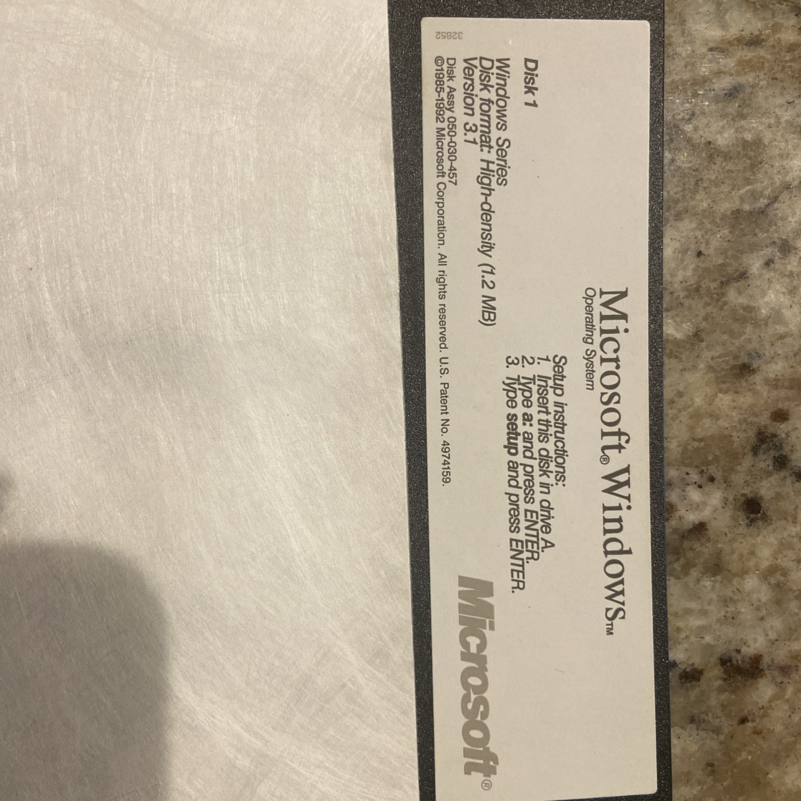 Microsoft Windows Operating System Vintage V 3.1 Floppy Disc Set (1-7) 5.25 Inch