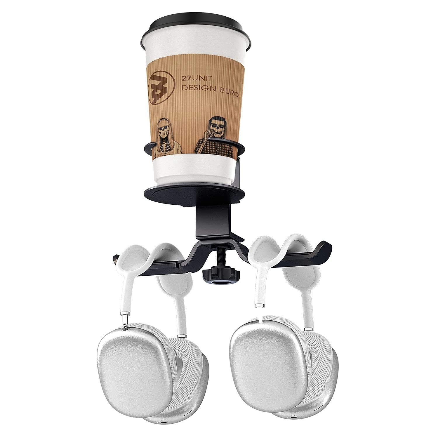WixGear Headphone Stand, 2 in 1 PC Gaming Headset Stand Cup Holder, with Cabl…